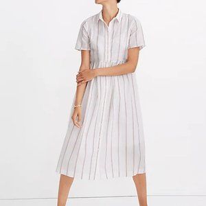 Madewell Striped Midi Shirt dress
